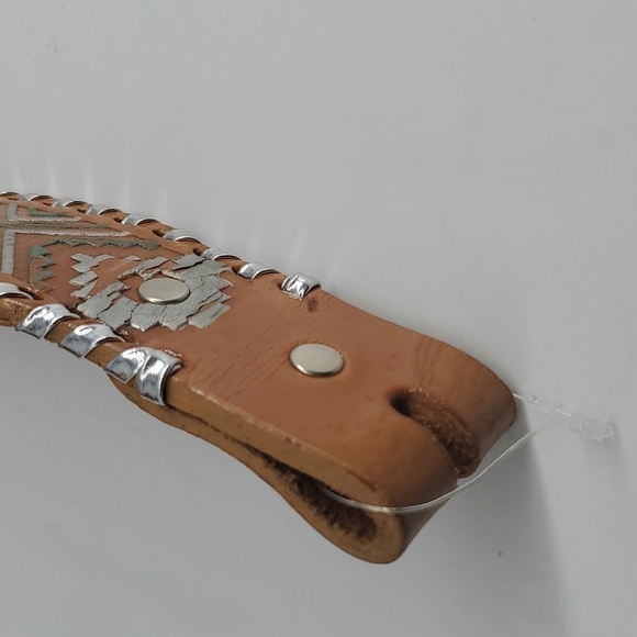 Ginger Proper Two Blondes Leather Belt 34W - Picture 3 of 10